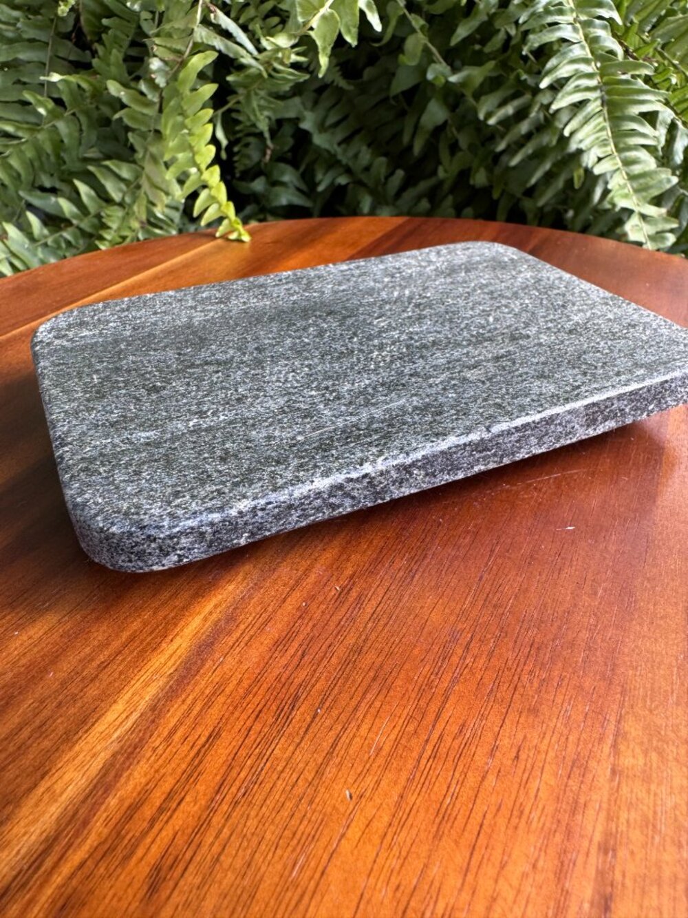 Natural Grey Granite Stone Tray, Minimalist Spoon Rest, Vanity Organiser